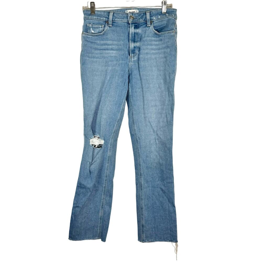 Paige Cindy Cruiser Destructed Raw Hem Jeans 27